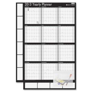 Day-Timer Horizontal/Vertical Two-Sided Erasable Wall Calendar