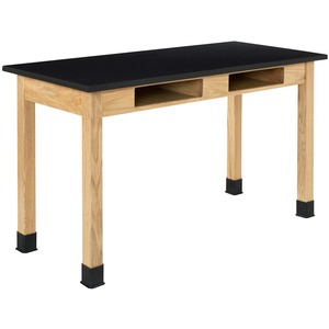 Diversified Spaces PerpetuLab Wooden Leg Science Table with Plain Apron