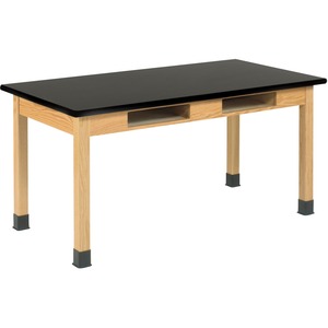 Diversified Spaces PerpetuLab Wooden Leg Science Table with Plain Apron