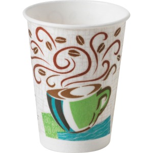 Dixie PerfecTouch 8 oz Insulated Paper Hot Coffee Cups by GP Pro