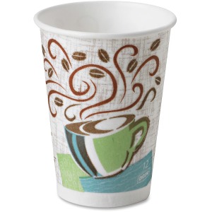 Dixie PerfecTouch 12 oz Insulated Paper Hot Coffee Cups by GP Pro