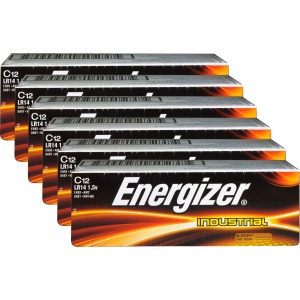 Energizer Industrial Alkaline C Battery Boxes of 12