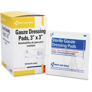 First Aid Only 3"x3" Gauze Pads Dispenser Box