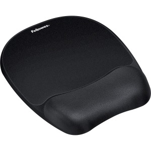 Fellowes Memory Foam Mouse Pad/Wrist Rest- Black