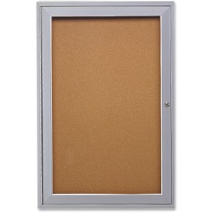 Ghent 1-Door Enclosed Indoor Bulletin Board