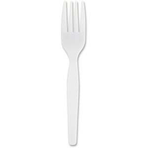 Genuine Joe Heavyweight White Plastic Forks