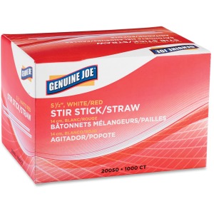 Genuine Joe 5-1/2" Plastic Stir Stick/Straws