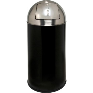 Genuine Joe Push Open Round Top Receptacle