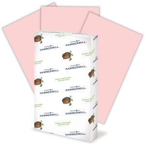 Hammermill Paper for Copy 8.5x14 Inkjet, Laser Colored Paper - Pink - Recycled - 30% Recycled Content