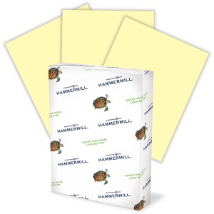 Hammermill Paper for Copy 8.5x11 Laser, Inkjet Colored Paper - Canary - Recycled - 30% Recycled Content