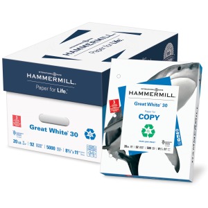 Hammermill Great White 3HP Recycled Copy Paper - White