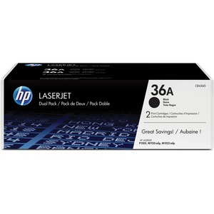 HP 36A (CB436D) Original Laser Toner Cartridge - Dual Pack - Black - 2 / Carton