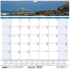 House of Doolittle Coastlines Monthly Wall Calendar