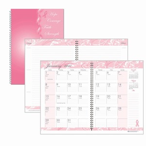 House of Doolittle BCA Pink Cover Monthly Wirebound Journal