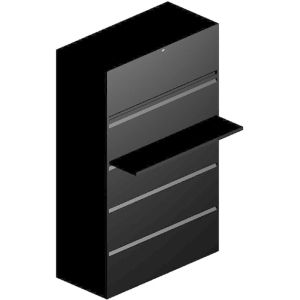 HON 800 Series Full-Pull Locking Lateral File - 5-Drawer