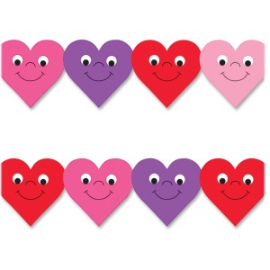 Hygloss Happy Hearts Design Border Strips