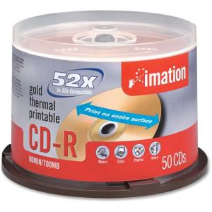 Imation CD Recordable Media - CD-R - 52x - 700 MB - 50 Pack Spindle