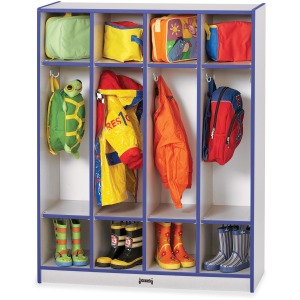 Jonti-Craft Rainbow Accents 4 Section Coat Locker