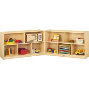 Jonti-Craft Mobile Fold-n-Lock Open Shelf Unit