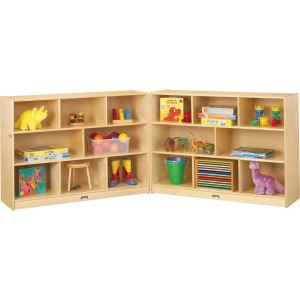 Jonti-Craft Mobile Fold-n-Lock Open Shelf Unit