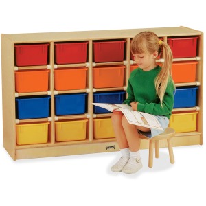 Jonti-Craft Rainbow Accents 20 Cubbie-tray Mobile Storage Unit