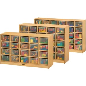 Jonti-Craft Rainbow Accents 25 Cubbie Mobile Storage