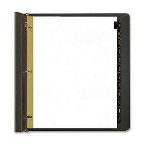 Kleer-Fax Black Leather Jan-Dec Tab Index Dividers