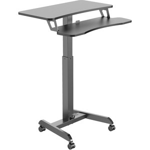 Kantek Mobile Sit-to-Stand Desk with Foot Pedal