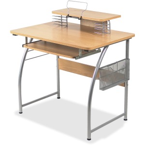 Lorell Upper Shelf Laminate Computer Desk