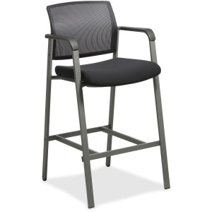 Lorell Mesh Back Guest Stool with Arms