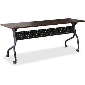 Lorell Mahogany Flip Top Training Table