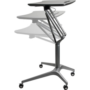 Lorell Gas Lift Height-Adjustable Mobile Desk