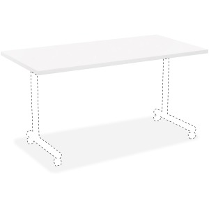 Lorell White Laminate Rectangular Invent Tabletop