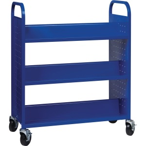 Lorell Double-sided Book Cart