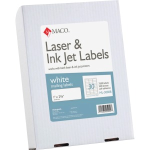 MACO White Laser/Ink Jet Address Label