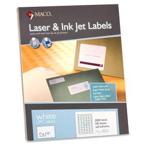 MACO Laser/Ink Jet White UPC Labels