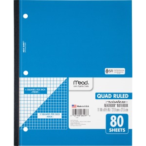 Mead Quad Wireless Neatbook Notebook - Letter