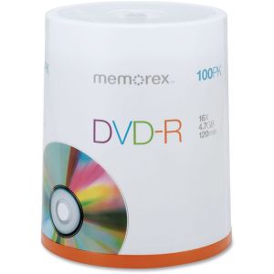 Memorex DVD Recordable Media - DVD-R - 16x - 4.70 GB - 100 Pack Spindle