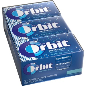 Orbit Peppermint Sugarfree Gum - 12 packs