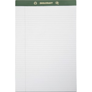 SKILCRAFT Perforated Chlorine Free Writing Pad