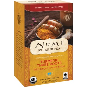 Numi Organic Turmeric Three Roots Herbal Tea Bag