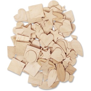 Creativity Street Wood Shapes, Natural Colored Assorted Shapes, 0.5 To 2, 1000 Pieces