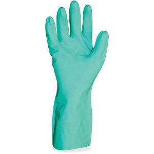 ProGuard Flock Lined Green Nitrile Gloves