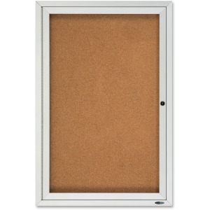 Quartet Enclosed Cork Bulletin Board for Outdoor Use