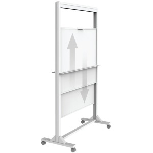 Quartet Motion Dual-Track Mobile Magnetic Dry-Erase Easel