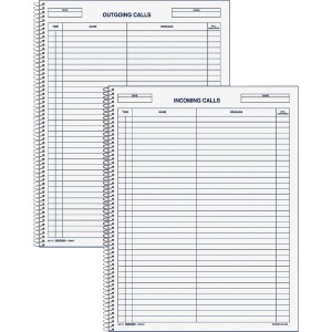 Rediform Incoming/Outgoing Call Register Book