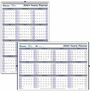 Blueline Net Zero Carbon Erasable/Reversible Yearly Wall Calendar