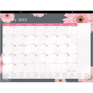 Brownline Monthly Floral Desk Pad