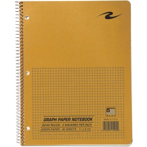 Roaring Spring 5x5 Graph Ruled Spiral Lab Notebook