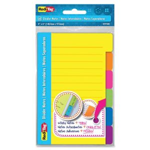 Redi-Tag 4"x6" Sticky Divider Notes